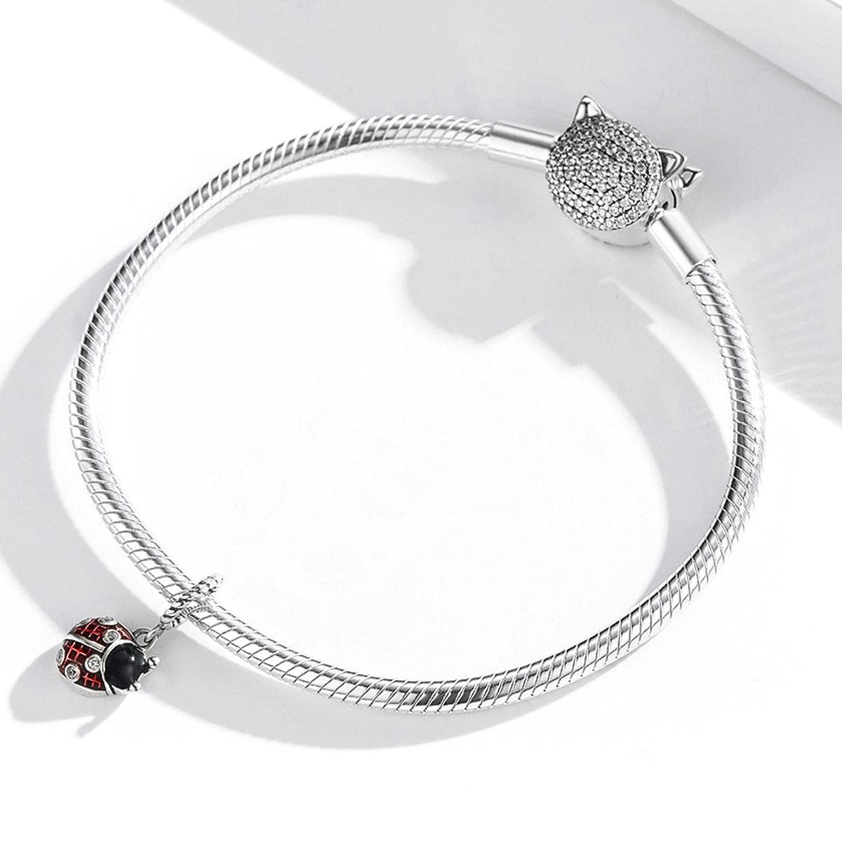 925 Sterling Silver Ladybug Pendant For Bracelets & Necklaces 7