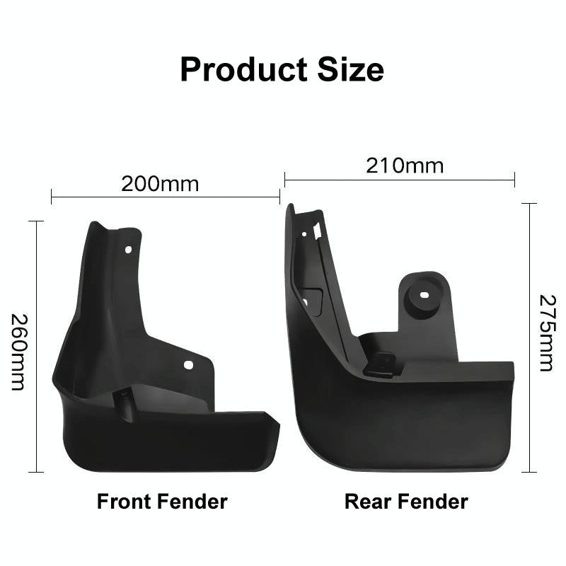 For Toyota Raize / Daihatsu Rocky 2020-2021 4Pcs / Set Car Auto Soft Plastic Splash Flaps Fender Guard 3