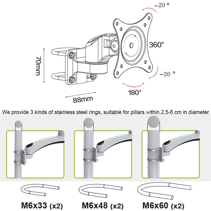 Wall Mount Monitor Stand - no Drilling Needed 6