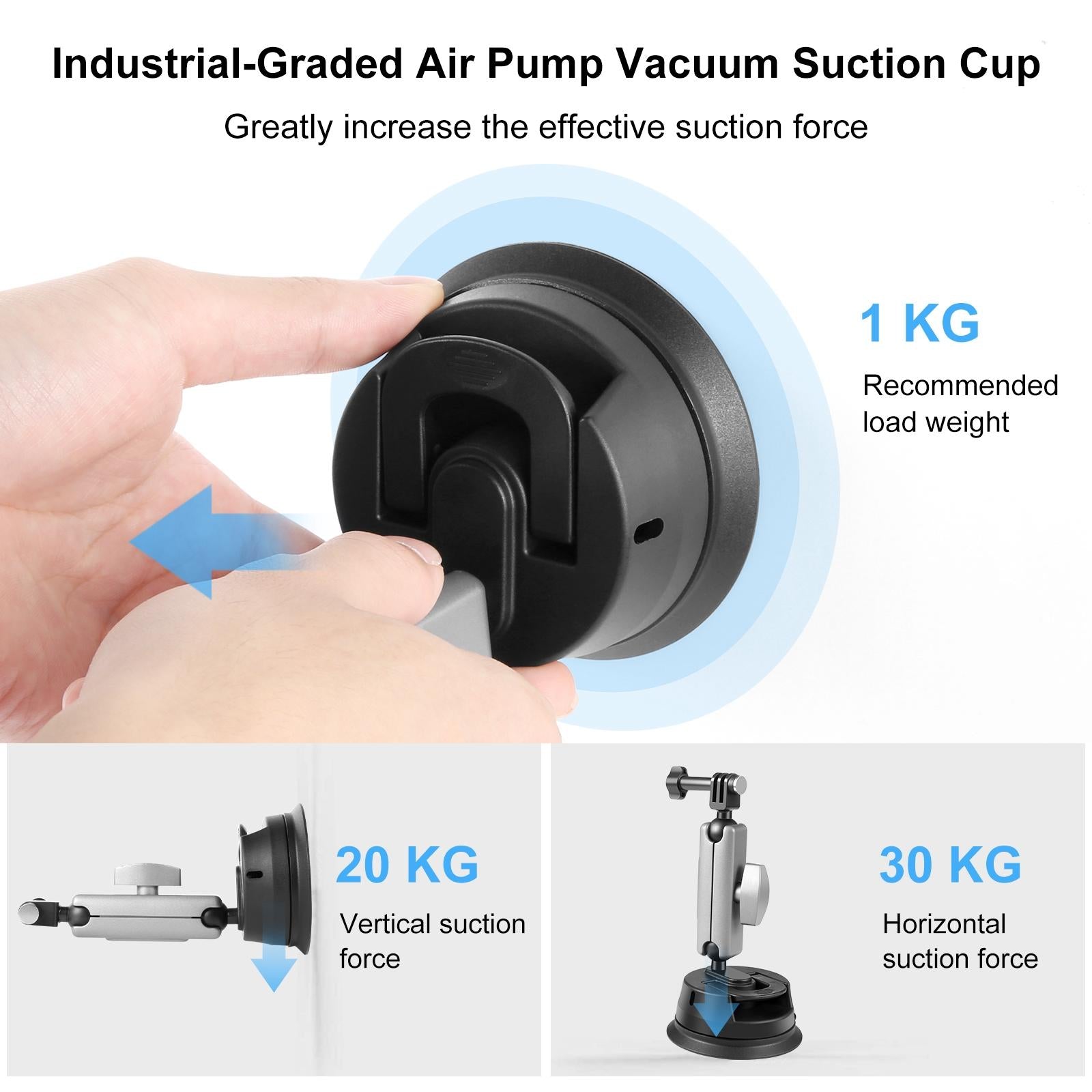 Suction Cup Arm Mount with Adapter and Screw 6