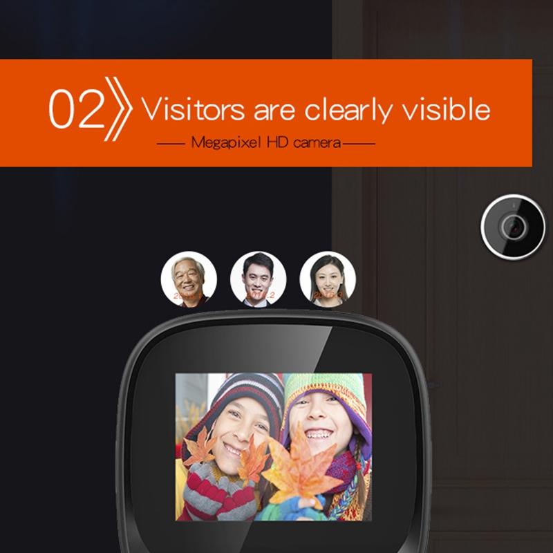 2.4 Screen Digital Peephole Viewer With 0.3Mp Camera And Door Bell 9