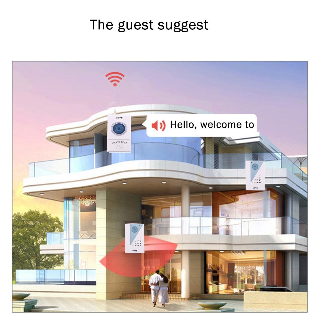 Smart Wireless Doorbell With Dual Receiver 120M Range 5