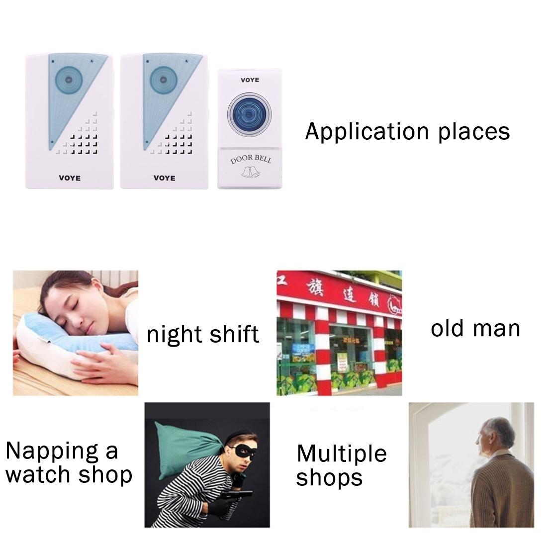 Smart Wireless Doorbell With Dual Receiver 120M Range 6
