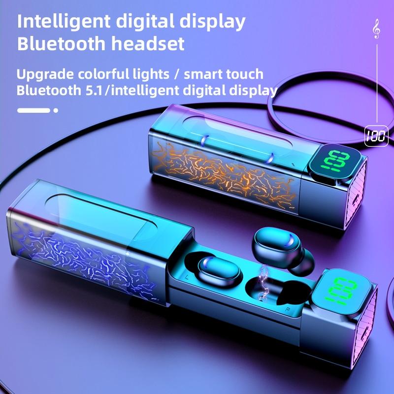 Intelligent Bluetooth Earphones with Digital Display - Colourful 4