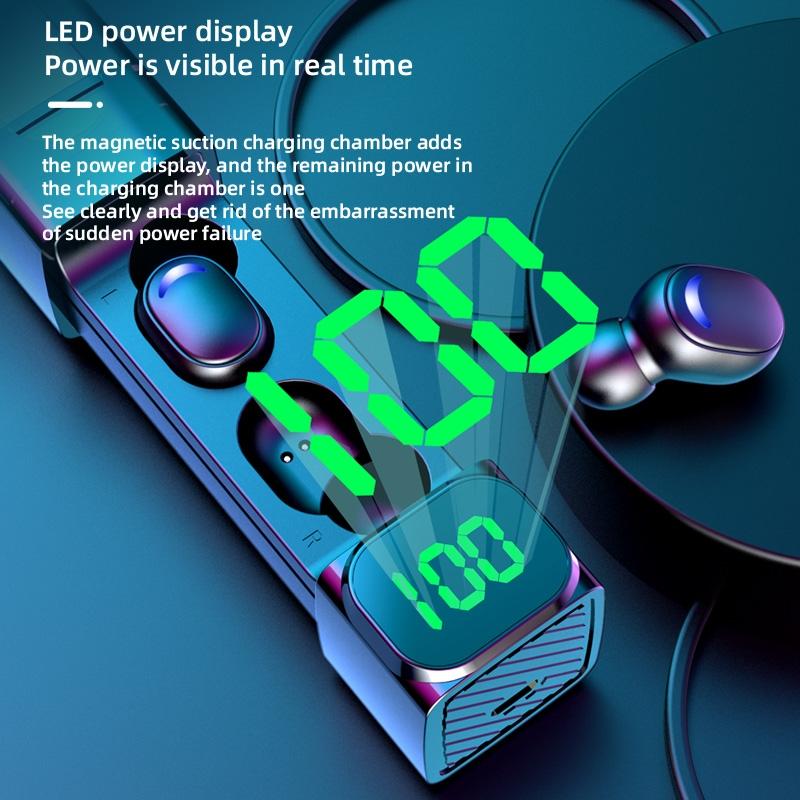 Intelligent Bluetooth Earphones with Digital Display - Colourful 5