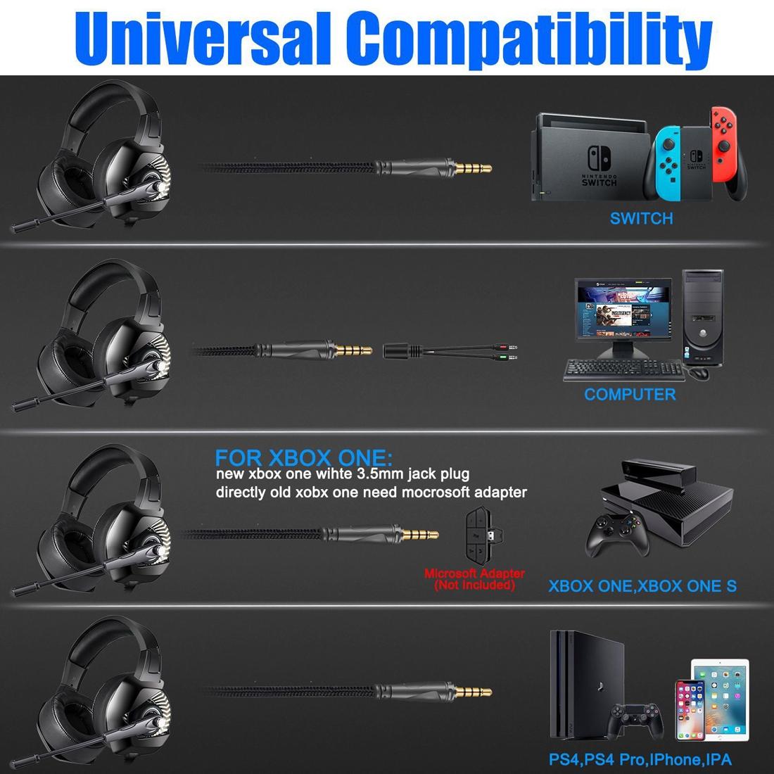 Surround Gaming Headset With Mic & Rgb Lights 10