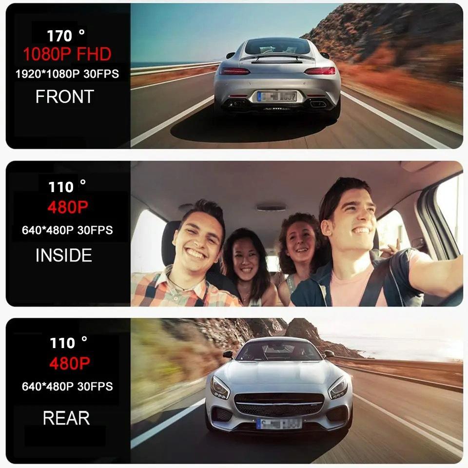 1080p 3-record Driving Recorder with 2 Screen 10