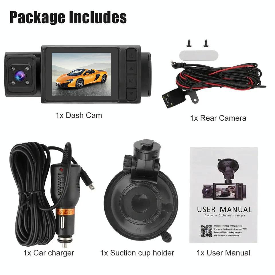 1080p 3-record Driving Recorder with 2 Screen 11