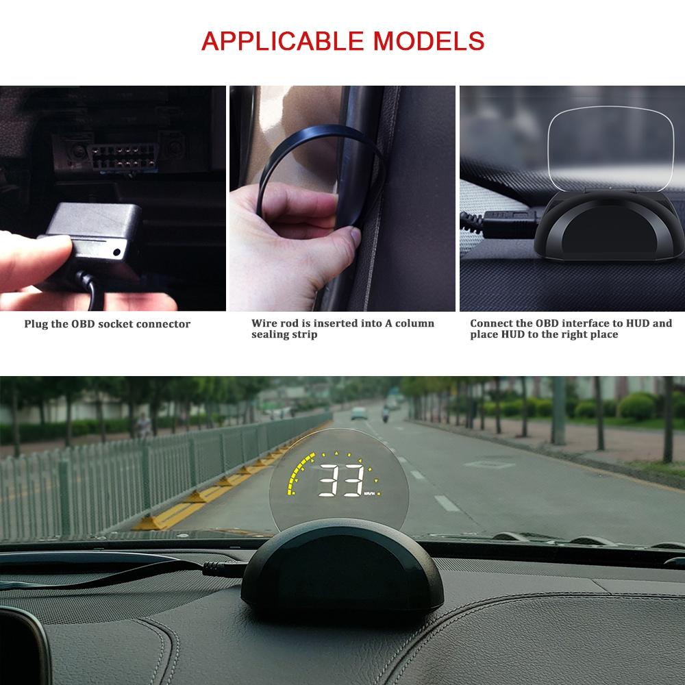 Universal Car Obd2 Hud 2.6 Inch Vehicle Head Up Display 10