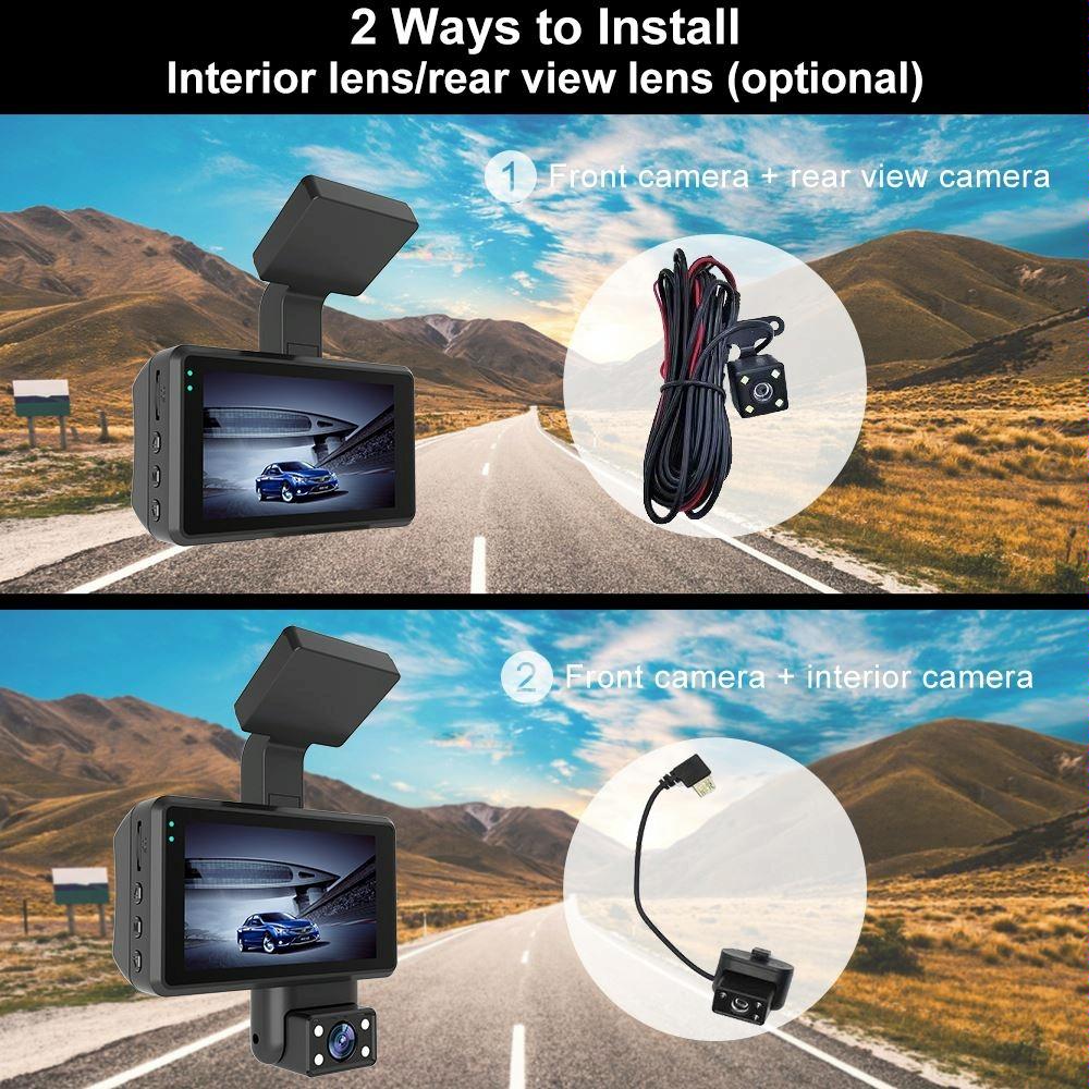 Hd Dual Camera Car Dash Cam with Infrared Night Vision 4