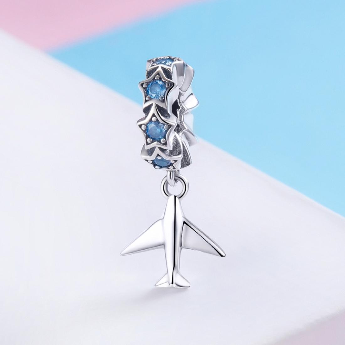 925 Sterling Silver Diy Airplane Star Pendant 3