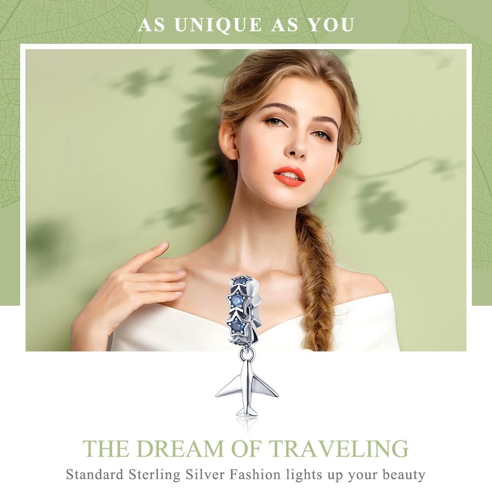 925 Sterling Silver Diy Airplane Star Pendant 4
