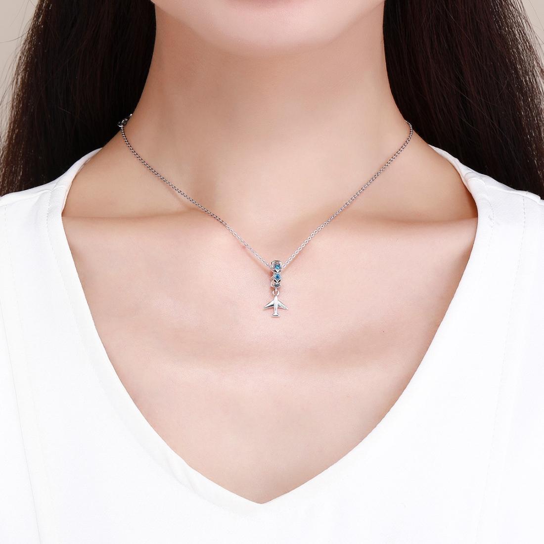 925 Sterling Silver Diy Airplane Star Pendant 8
