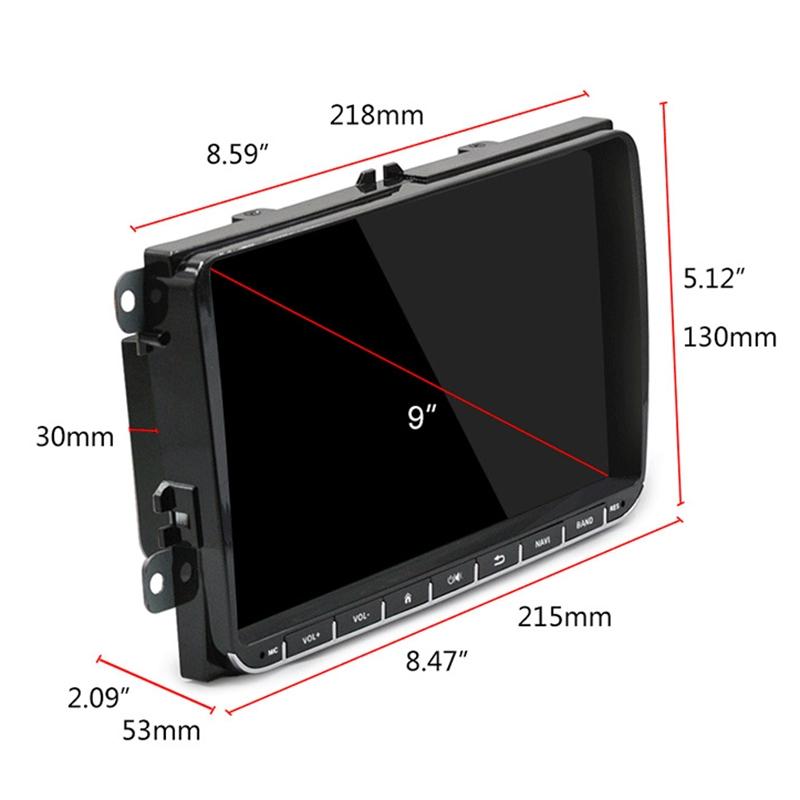 9 Inch Android 6.0 Car Mp5 Player For Volkswagen - Gps Bluetooth Fm Mirror Link - Europe Map 9