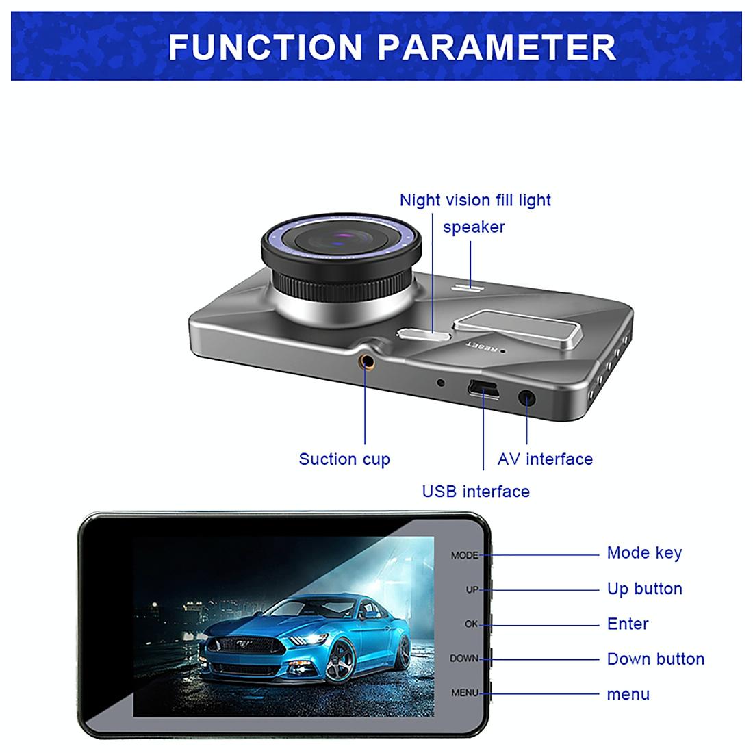 Full Hd 1080p Car Dvr with 170 Degree Wide Angle - 4 Inch Screen 12