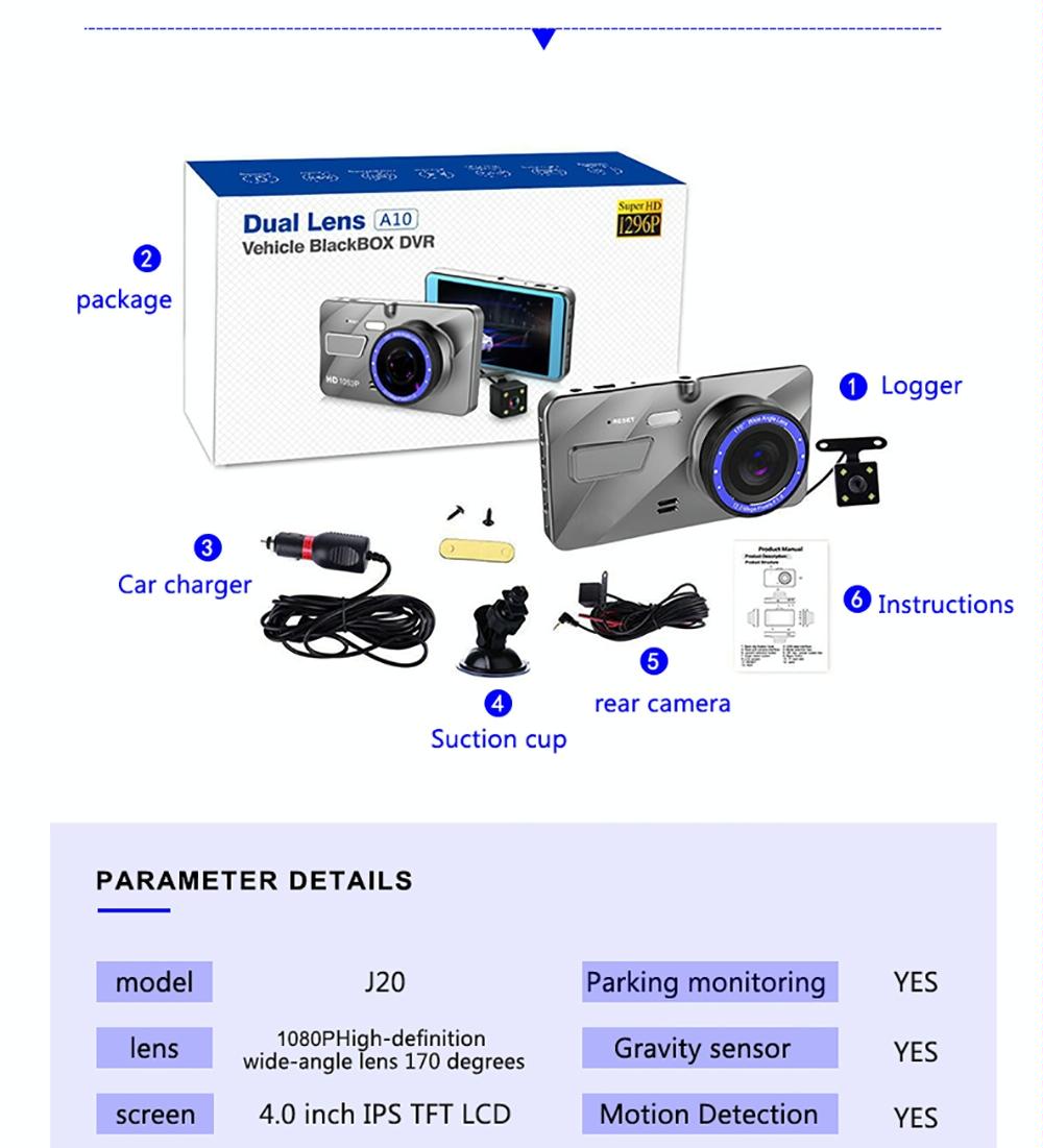Full Hd 1080p Car Dvr with 170 Degree Wide Angle - 4 Inch Screen 13