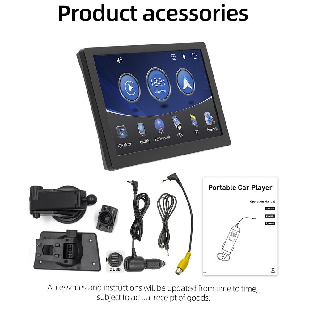 Universal Hd Mp5 Player With Reversing Monitor 9