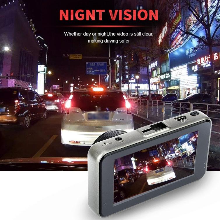 1080p Hd Dual-lens Driving Recorder with Motion Detection - 3 Inch 6