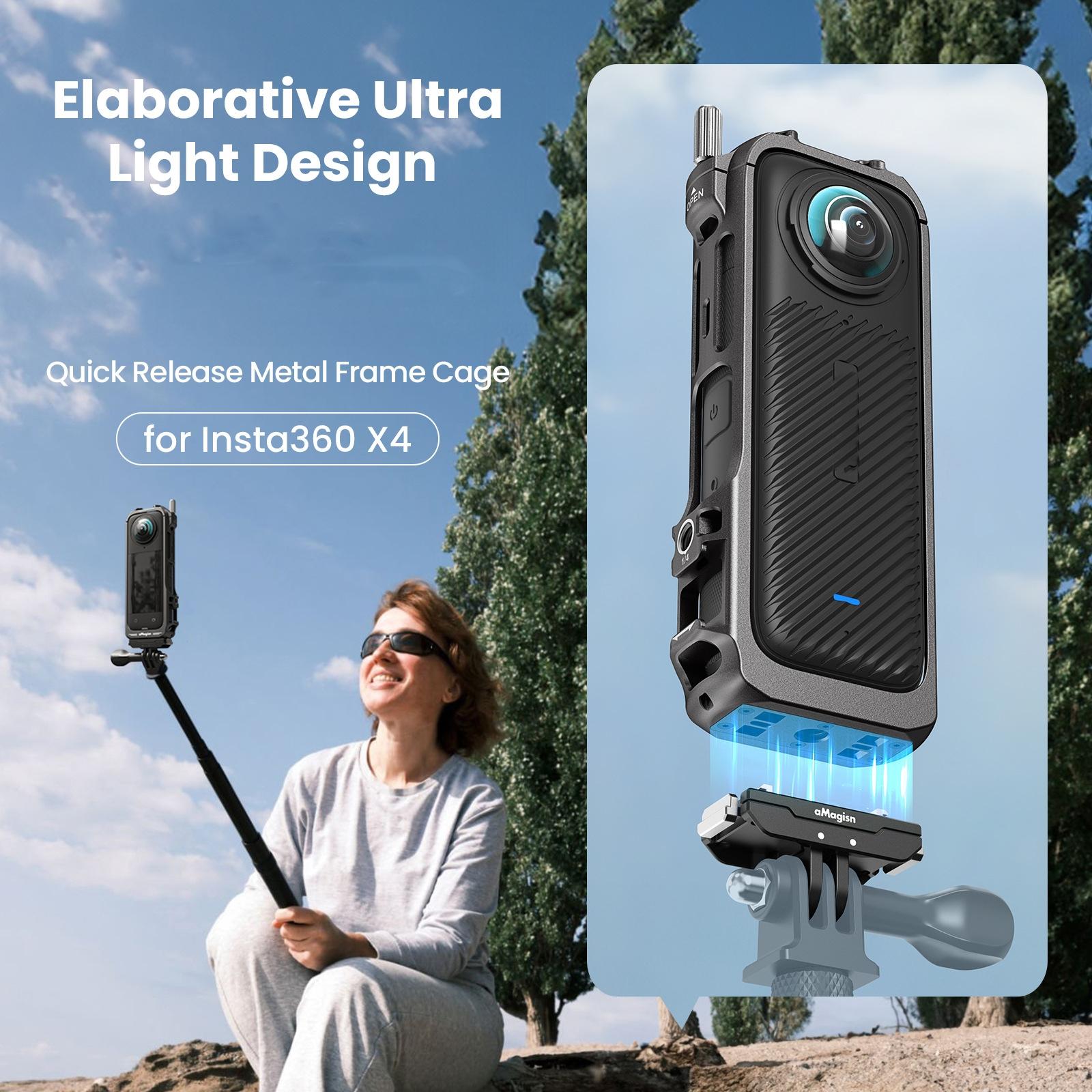 Amagisn Metal Protective Housing for Insta360 X4 - Quick Release 6