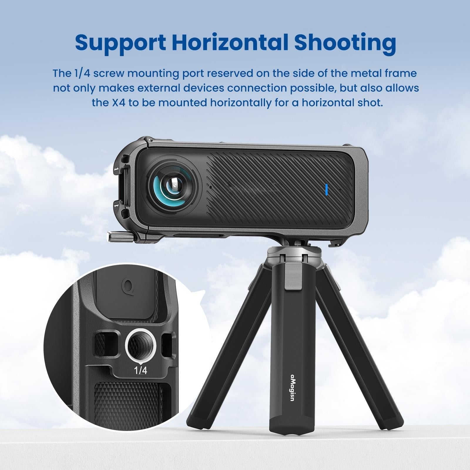 Amagisn Metal Protective Housing for Insta360 X4 - Quick Release 9