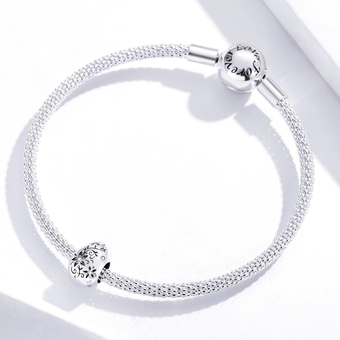 925 Sterling Silver Retro Easter Egg Diy Bracelet Beads 6