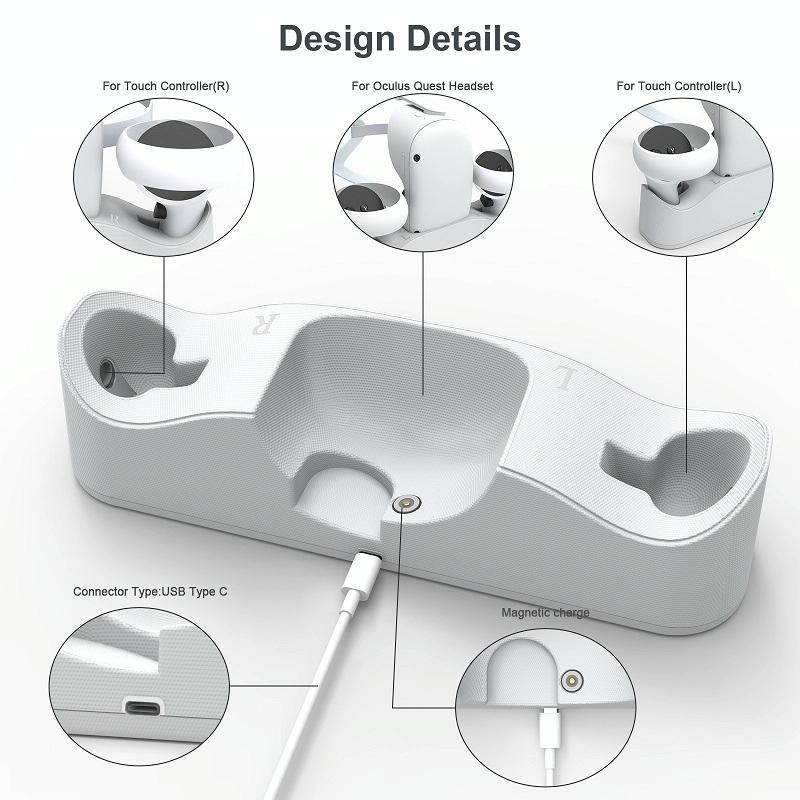 Meta Quest Magnetic Charger with Vr Grip 5