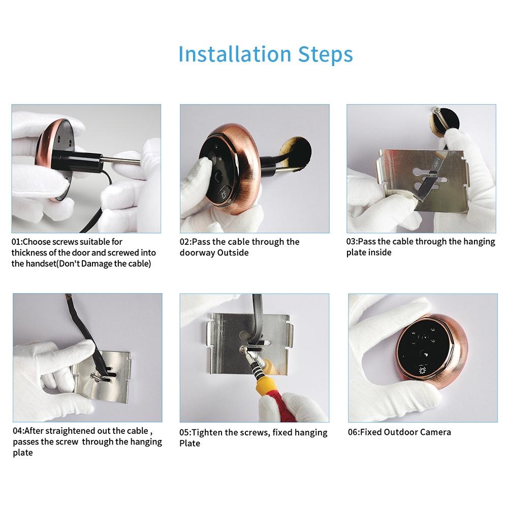 4.5 Screen Security Camera With Night Vision & Motion Detection - Tf Card Support 5