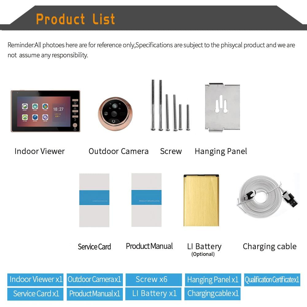 4.5 Screen Security Camera With Night Vision & Motion Detection - Tf Card Support 6