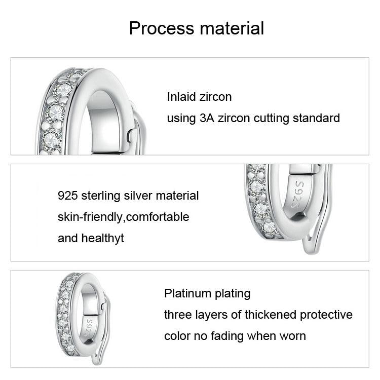 Universal Buckle Spacer Bead Platinum Plated 4