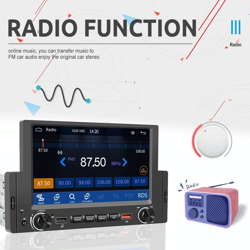 6.2 Inch Single Butt Carplay Car Monitor - Universal Wired Mp5 Player - Standard + Ahd Camera 9