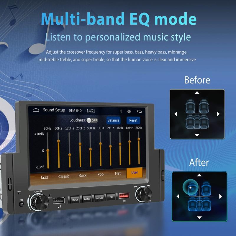 6.2 Inch Single Butt Carplay Car Monitor - Universal Wired Mp5 Player - Standard + Ahd Camera 13