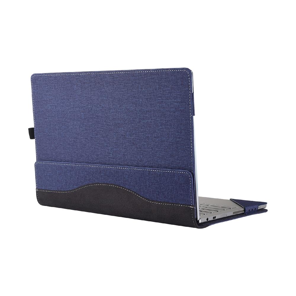 15.6 Inch Multifunctional Laptop Case With Stand - Blue Pu Leather 4