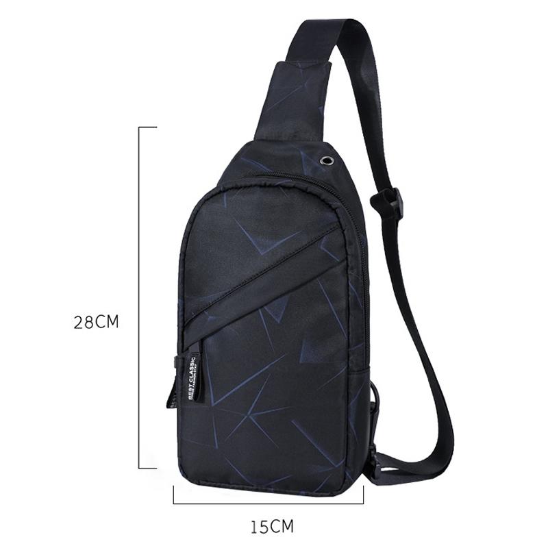 Dynamic Blue Oxford Cloth Chest Bag For Men Multi Functional Messenger Bag For Sports Travel Xqb993 3