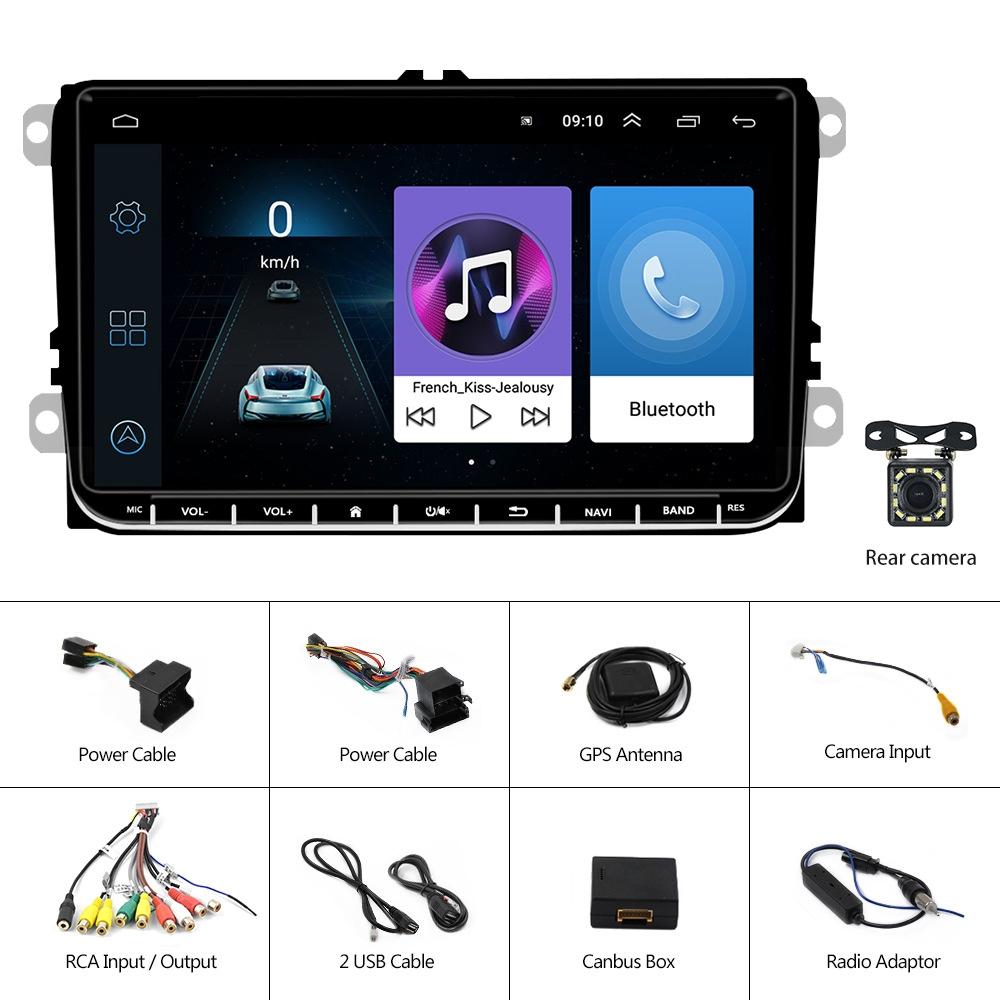 9 Inch Carplay Android10.0 Navigator For Volkswagen - 1 + 16G - Standard + 12Lights Camera 3