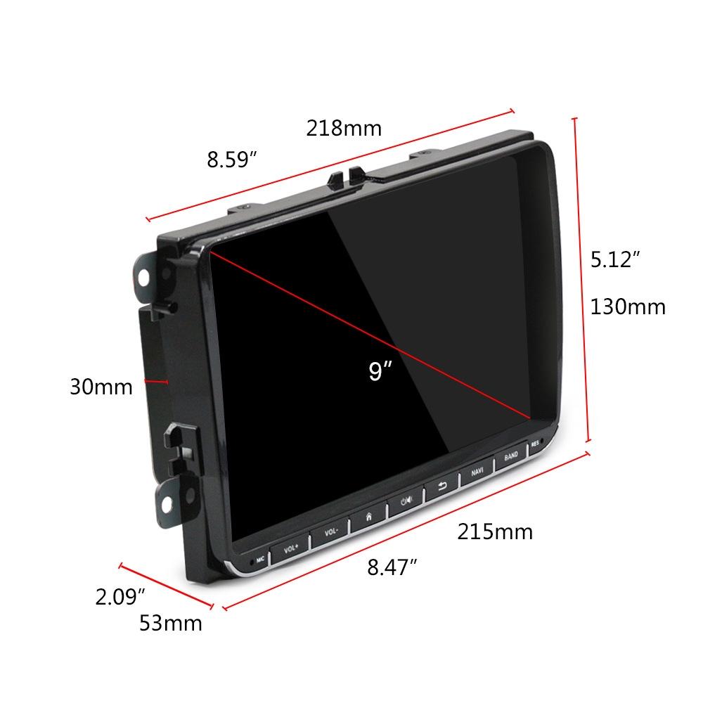 9 Inch Carplay Android10.0 Navigator For Volkswagen - 1 + 16G - Standard + 12Lights Camera 4