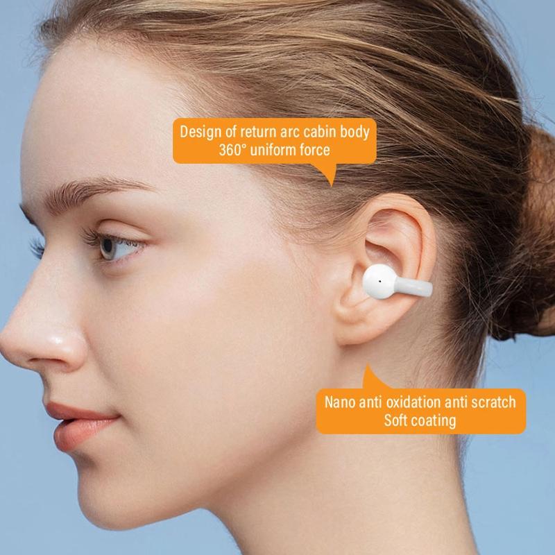 Touch Bone Conduction Bluetooth Earphone with Charging Warehouse - Ear Clip Type - Blue 5