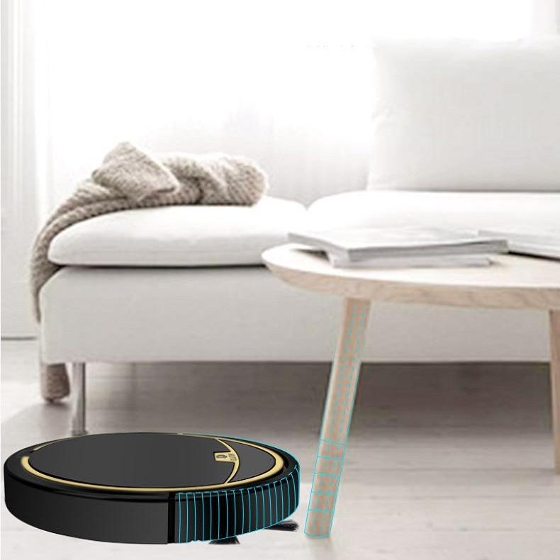 Smart Automatic Sweeping Robot with Mopping Function - Anti-fall - Black 4