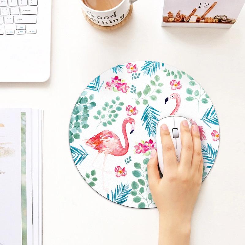 Flamingo Pattern Circular Mouse Pad 22Cm Diameter 3