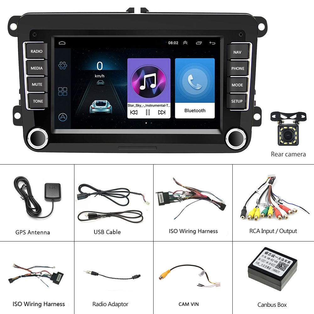 7 Inch Android Car Navigation Player For Volkswagen With Wireless Carplay - 1 + 16G - 12Lights Camera 3