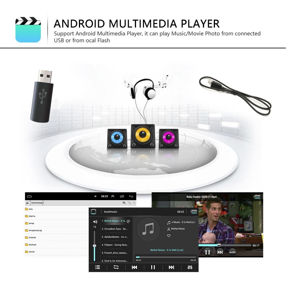 7 Inch Android Car Navigation Player For Volkswagen With Wireless Carplay - 1 + 16G - 12Lights Camera 5