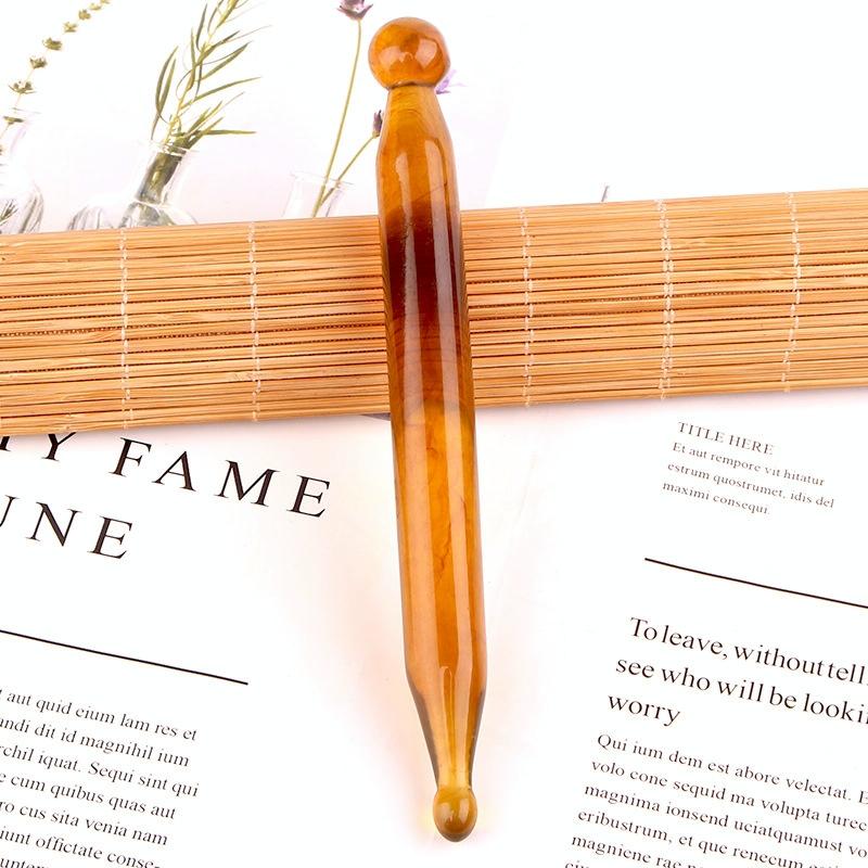 Facial Tendon Stick For Massage And Acupuncture Resin Scraping Sheet Amber Point Stick 3