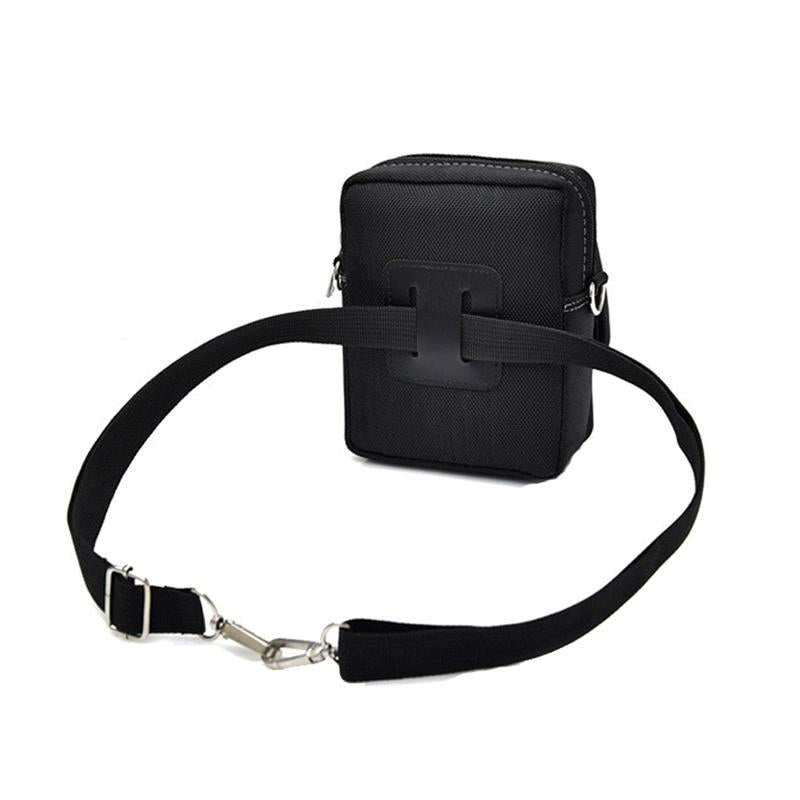 Compact Black Oxford Shoulder Crossbody Backpack With Single Strap For Men - Brown Small