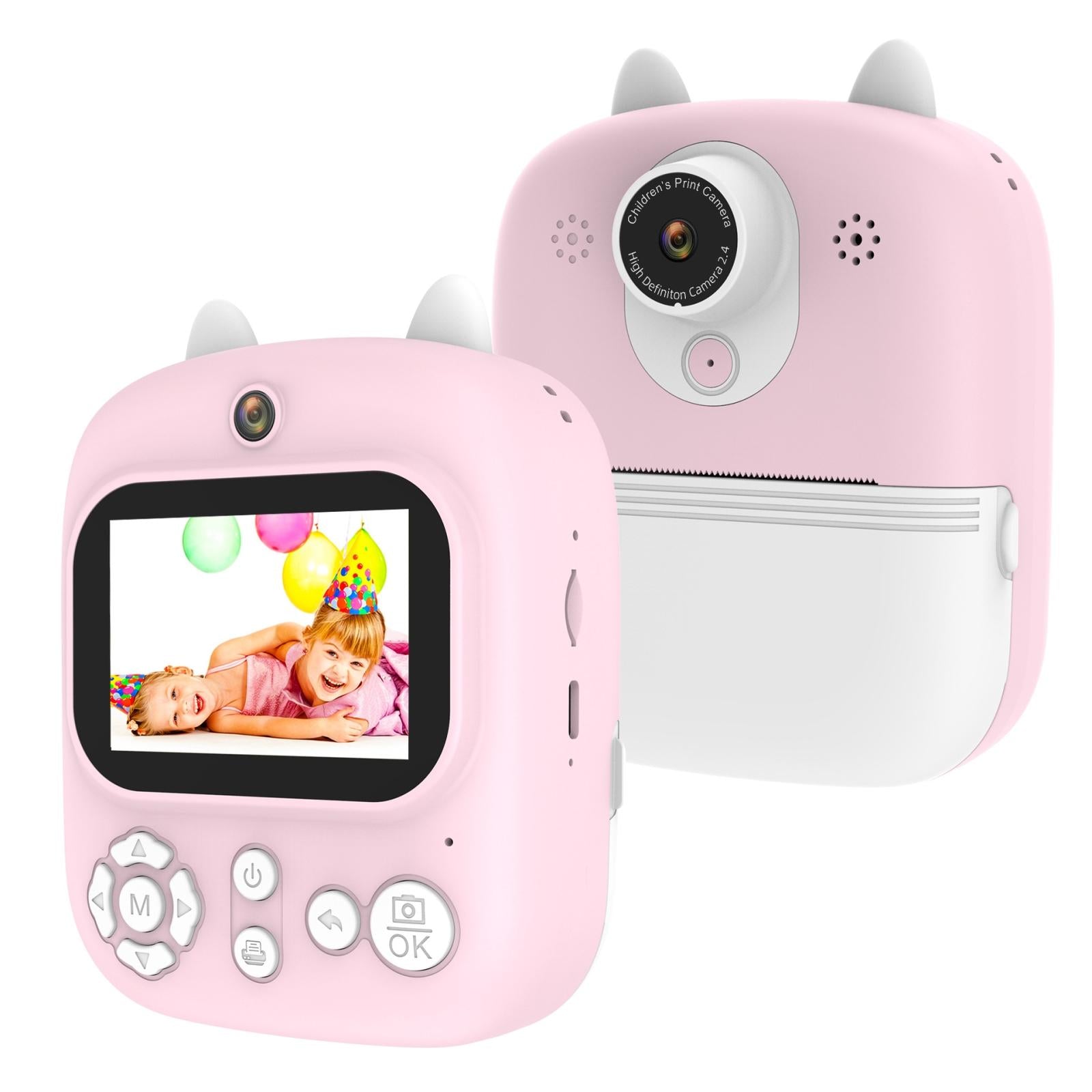 32g Instant Camera with 2.4 Display & Card Reader for Kids - 1200w Blue - 32G + Card Reader Pink 10
