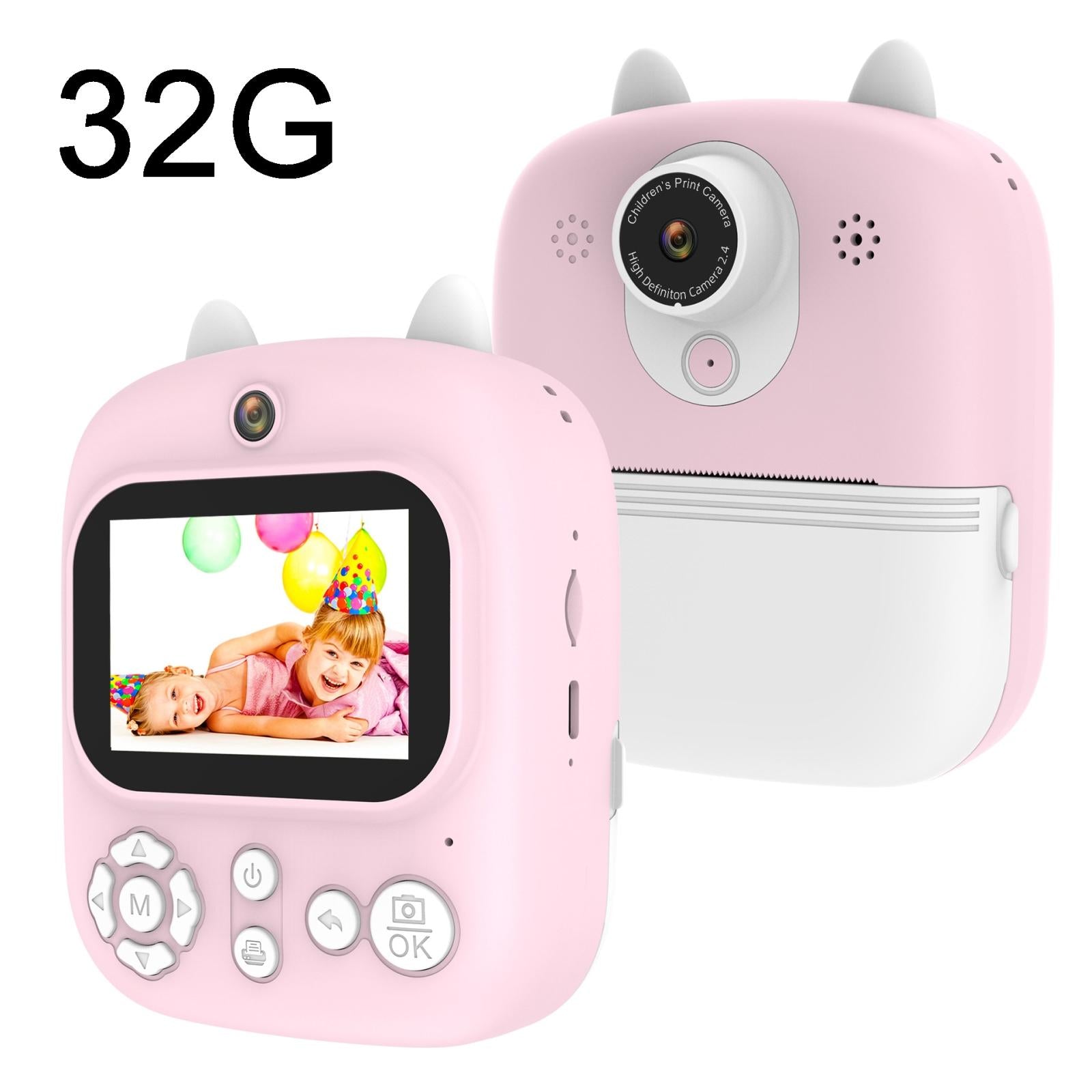 32g Instant Camera with 2.4 Display & Card Reader for Kids - 1200w Blue - 32G + Card Reader Pink 13