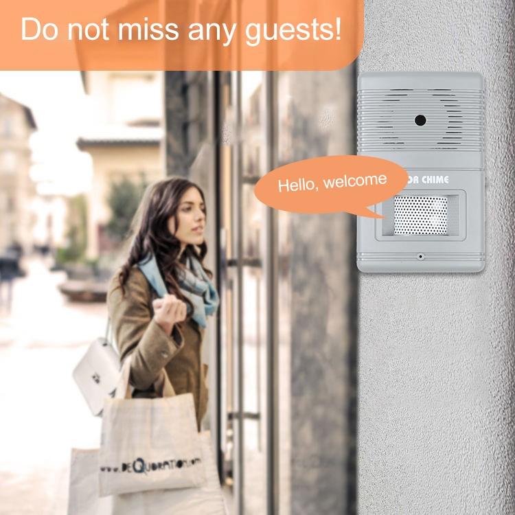 Grey Wireless Door Chime For Visitor Alert 9
