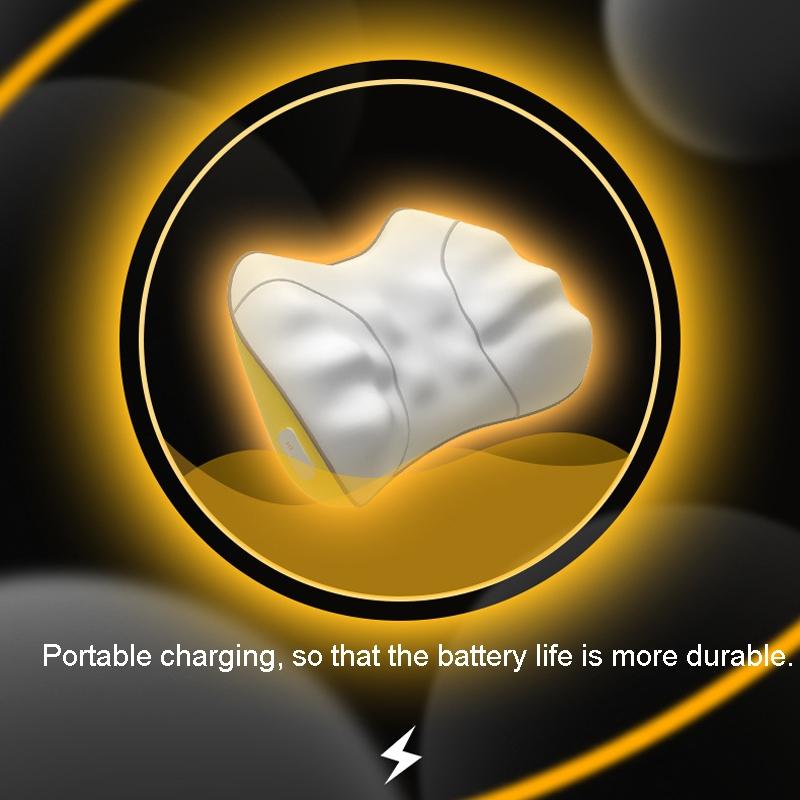 Portable Lumbar And Neck Massager For Car Gray Charging Model - Wired Model Yellow 4