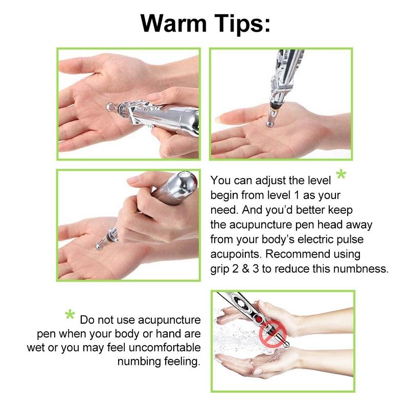 5-Head Electronic Acupuncture Pen Circulating Energy & Pain Relief Home Use 6