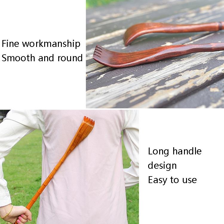 Long Handle Wooden Back Scratcher Square Nature Colour 6
