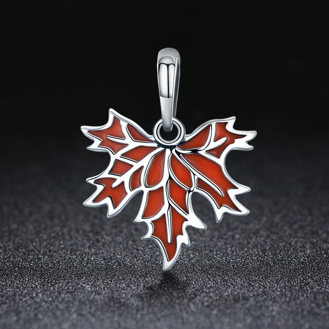 925 Sterling Silver Autumn Maple Leaf Beaded Bracelet 3