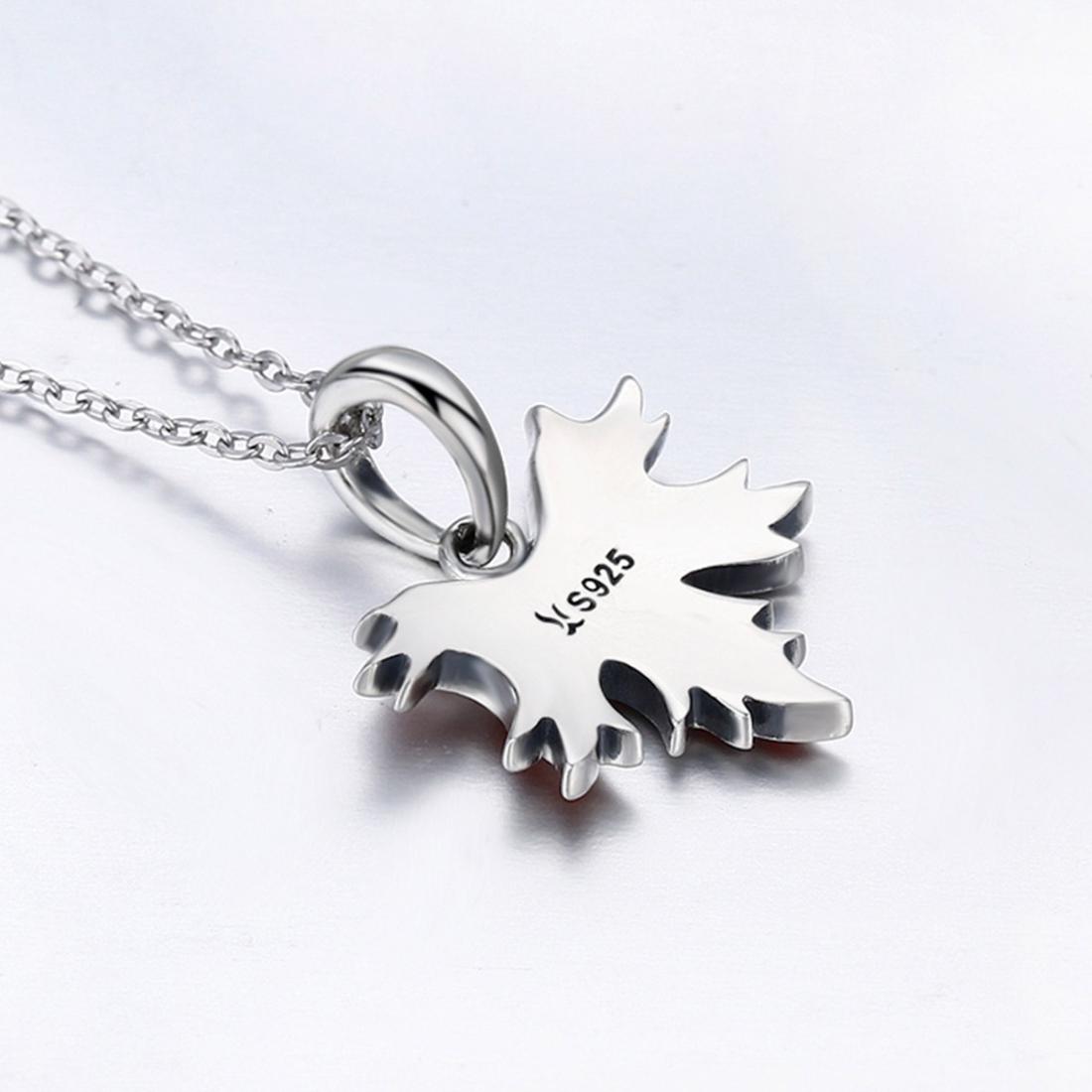925 Sterling Silver Autumn Maple Leaf Beaded Bracelet 5